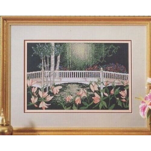 Natures Way Cross Stitch Chart/Pattern - Bridge In A Fine Garden