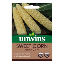 Unwins Grow Your Own Alliance F1 Sweet Corn Vegetable Seeds