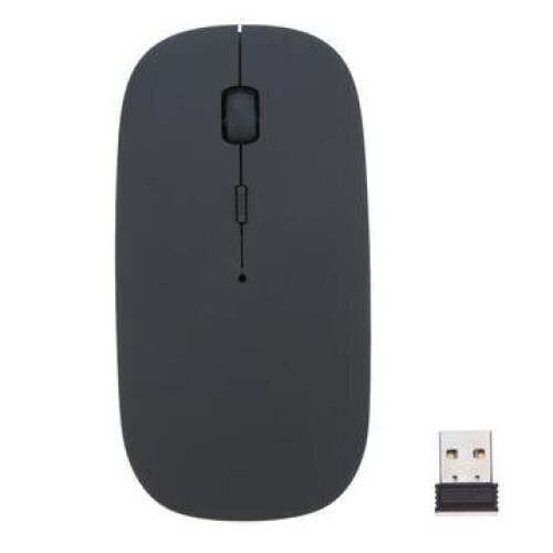 (BLACK) Optical Wireless Mouse 2.4G Receiver Slim Mouse 2