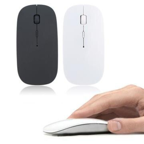 (BLACK) Optical Wireless Mouse 2.4G Receiver Slim Mouse 1
