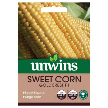 Unwins Grow Your Own Goldcrest F1 Sweet Corn Vegetable Seeds