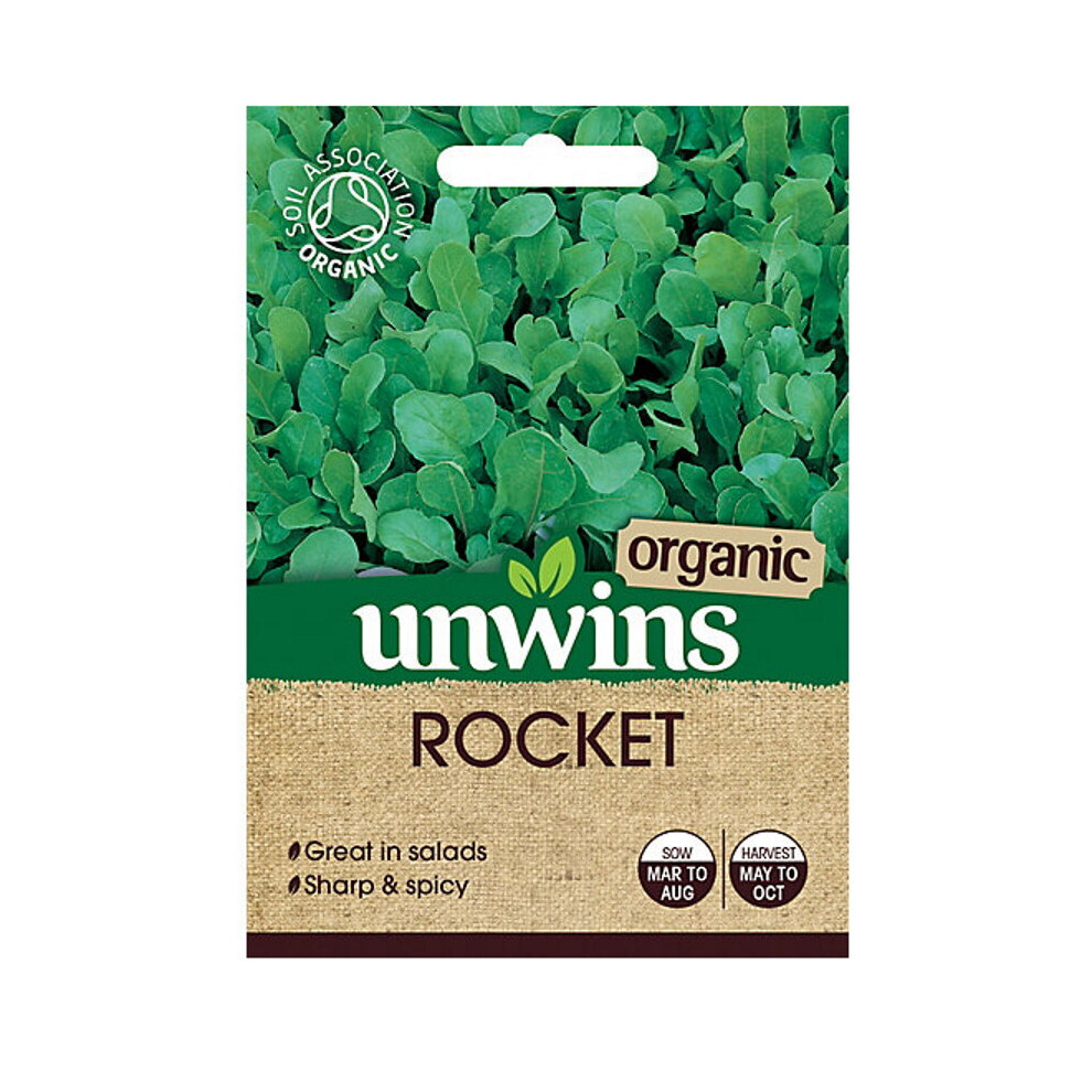 Unwins Grow Your Own Sharp & Spicy Organic Rocket Herb Seeds