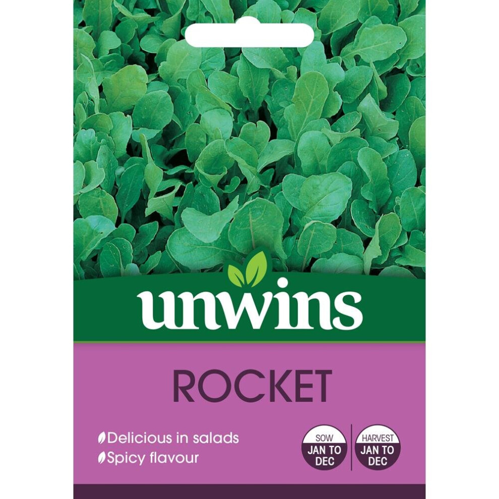 Unwins Grow Your Own Fast Growing Spicy Rocket Herb Seeds