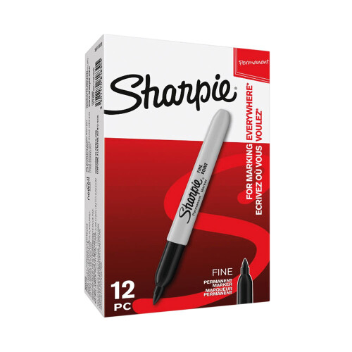 Sharpie Sharpie Permanent Marker Fine Black (Pack of 12) S0810930
