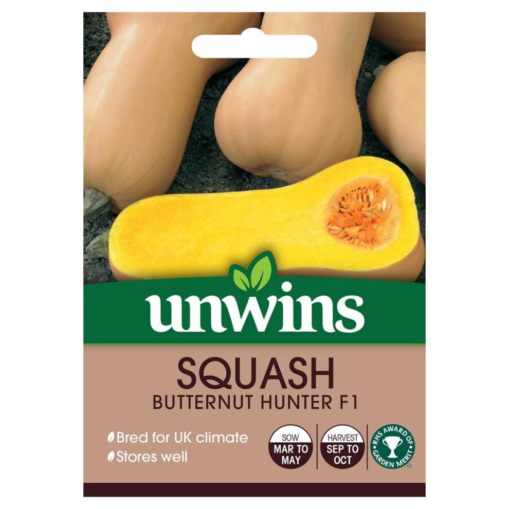 Unwins Grow Your Own Butternut Hunter F1 Squash Vegetable Seeds