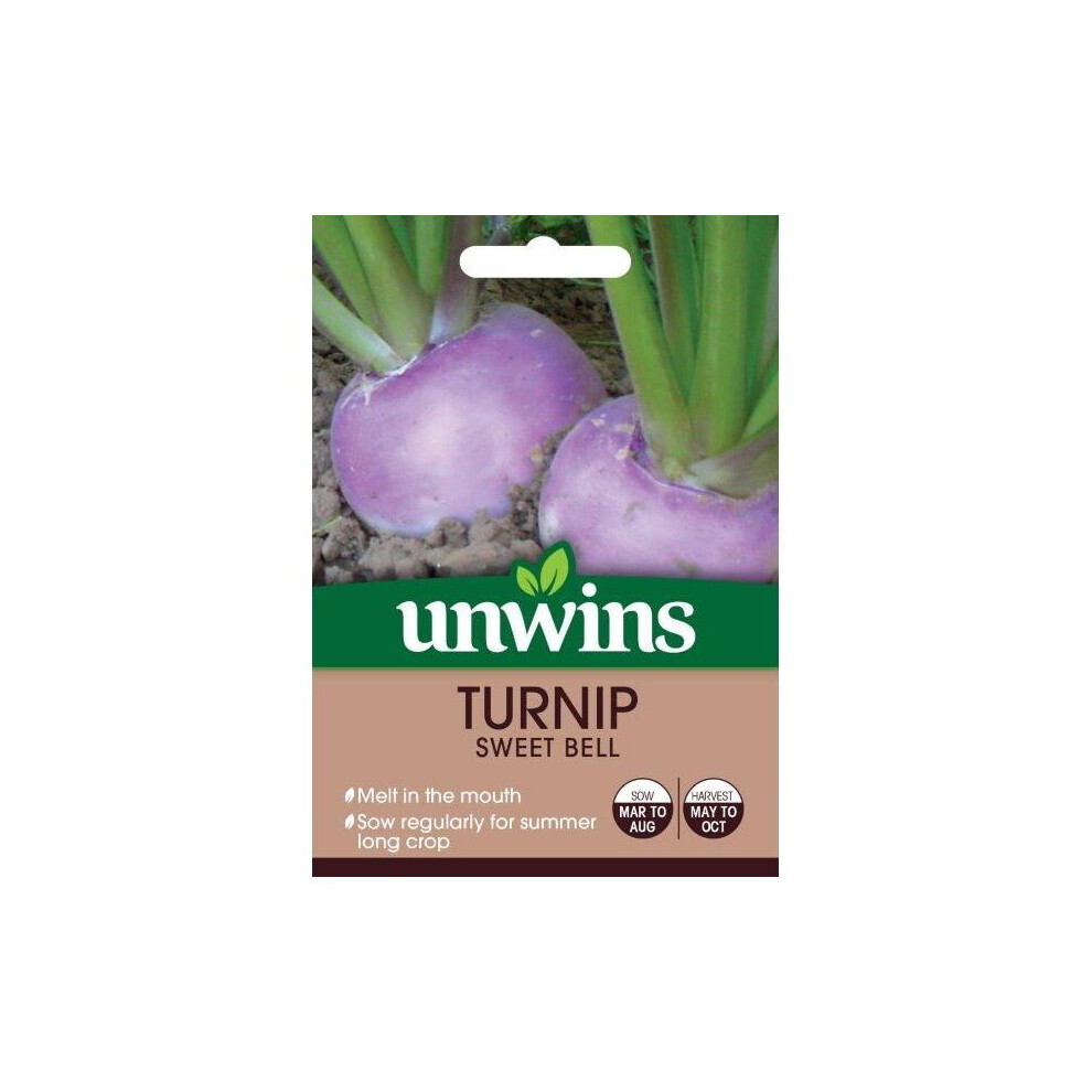 Unwins Grow Your Own Summer Crop Sweet Bell Turnip Vegetable Seeds