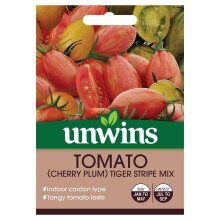 Unwins Grow Your Own Tiger Stripe Cherry Plum Tomato Vegetable Seeds