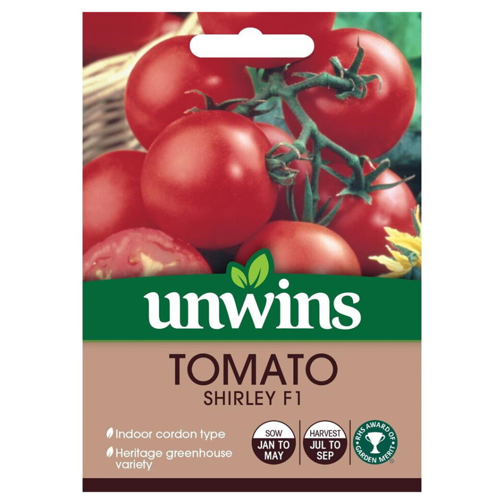 Unwins Grow Your Own Indoor Cordon Shirley F1 Tomato Vegetable Seeds