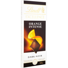 Lindt Excellence Orange Intense Dark with Almonds, 100g