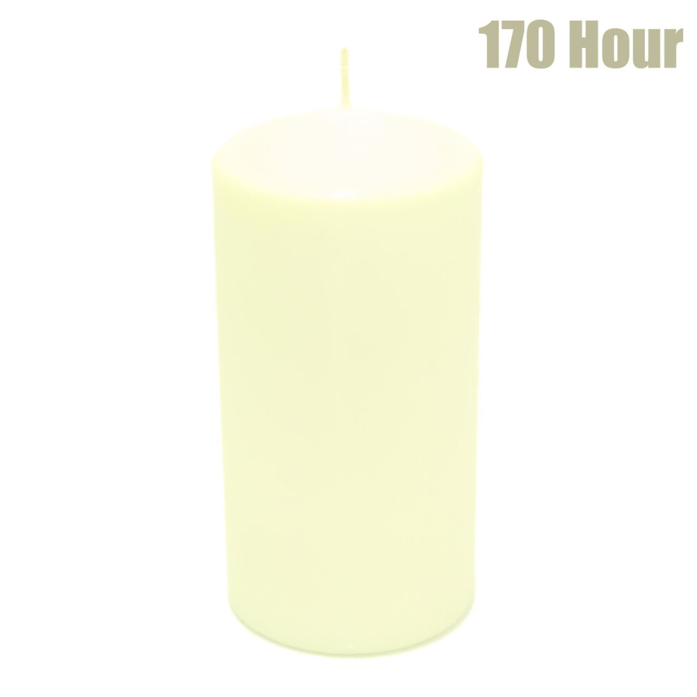 Carousel 170 Hour Votive Pillar Candle - Wax Church Candle Cream/Ivory