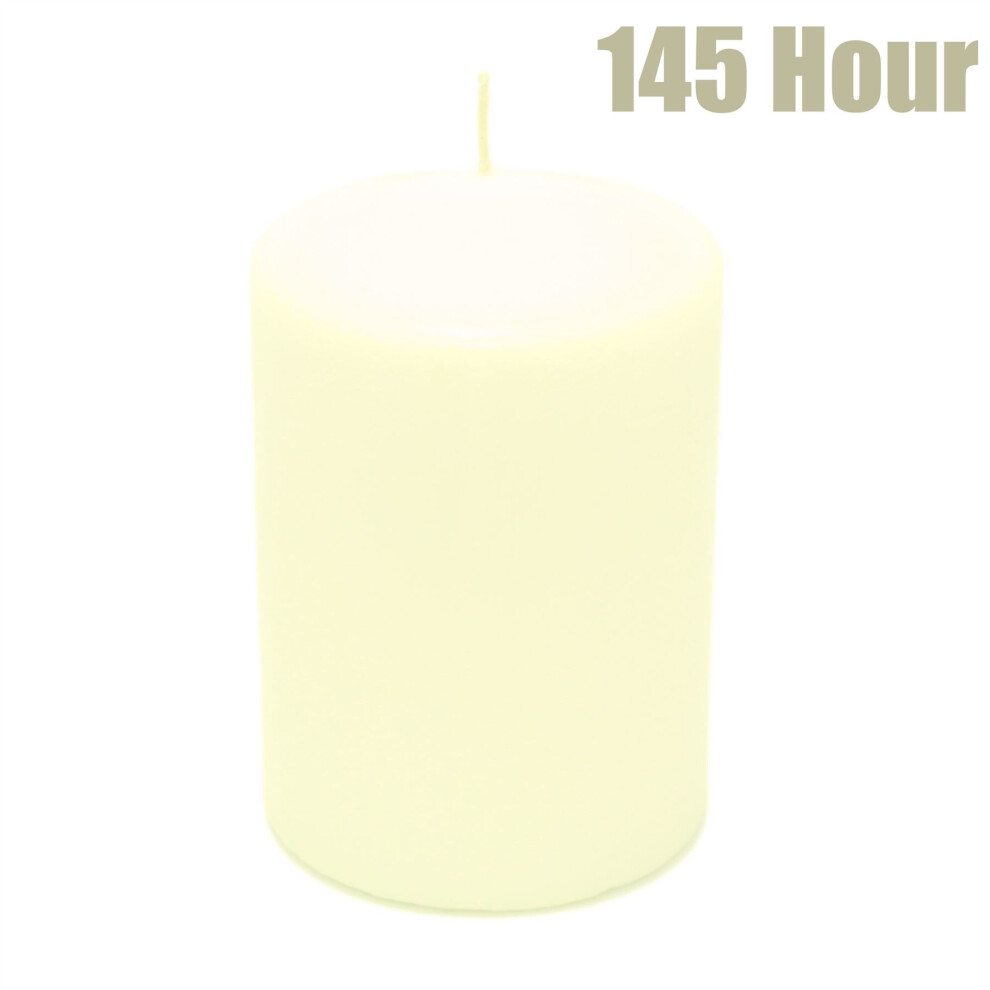Carousel 145 Hour Votive Pillar Candle - Wax Church Candle Cream/Ivory