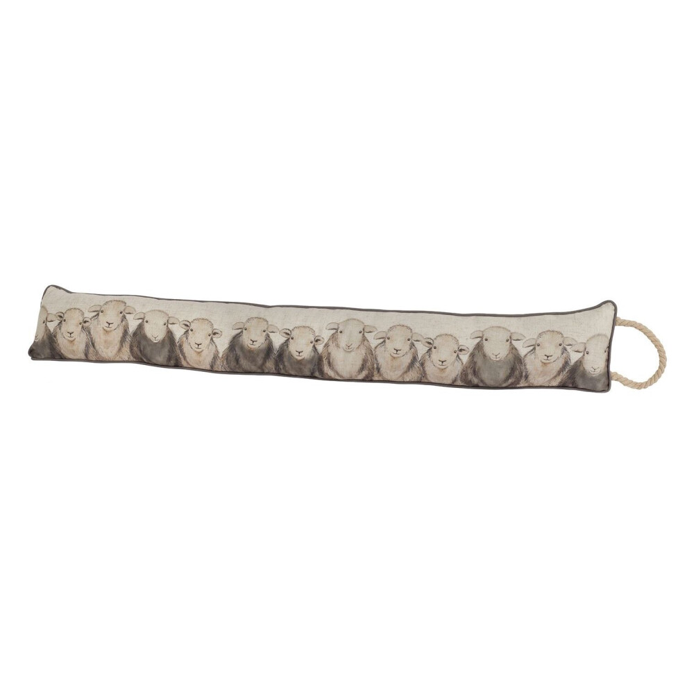Carousel Farmyard Country Sheep Flock Fabric Door Draught Excluder - Animal Door Draught Cushion