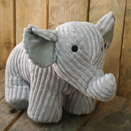 Carousel Take Me Home Doorstop Ribbed Fabric Elephant Door Stop