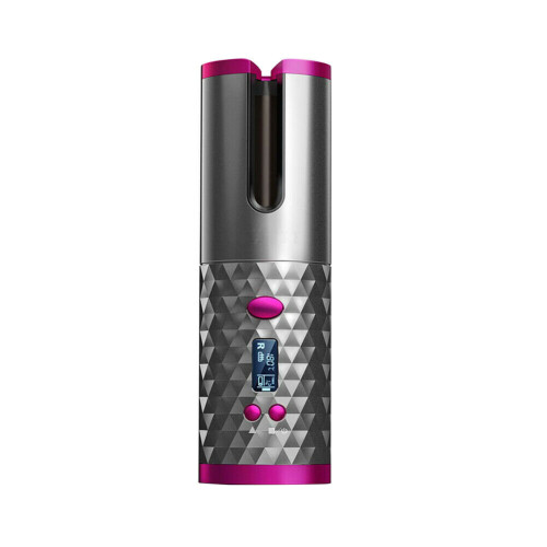 Ranpo (Grey) Wireless Auto-Rotating Ceramic Hair Curling Wand