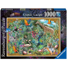 Ravensburger Exotic Escape Puzzel - 1000 Unieke Stukken met Softclick Technologie | Levendige Jungle Beelden | Duurzaam