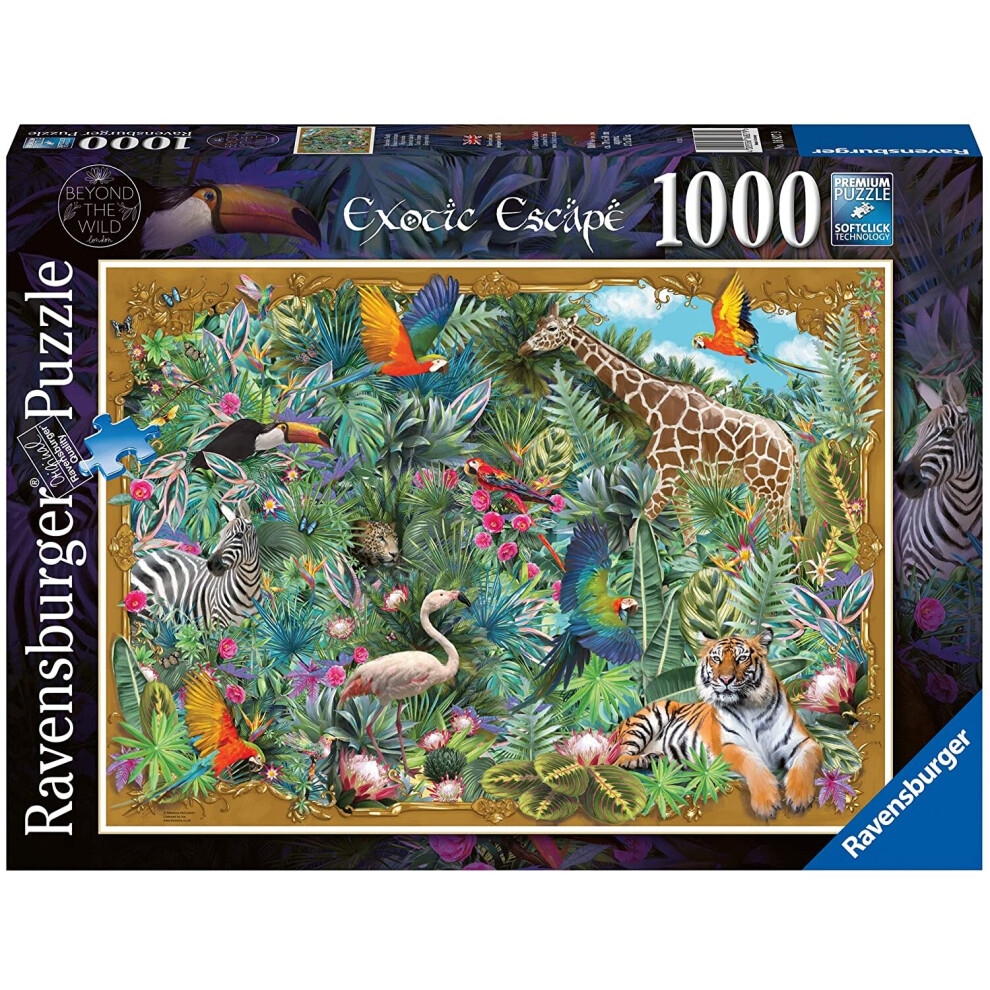 Ravensburger Exotic Escape, Beyond The Wild 1000 Piece Jigsaw Puzzle