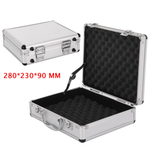 Aluminium Pistol Gun Case Storage Lockable Flight Case Foam Tool Box 2