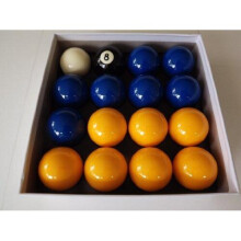 Blue and Yellow 2 Inch Pool Ball Set (1 7/8 Inch Cue Ball)