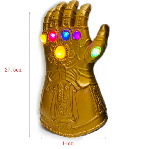 (Kid's) Rubber Thanos Gloves Gauntlet Infinity Led Light 1