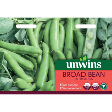 Unwins Grow Your Own Dual Purpose De Monica Broad Bean Vegetable Seeds