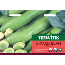 Unwins Grow Your Own Quick Crop Meteor Broad Bean Seeds – Early Spring/Summer Harvest, Sows Feb–May or Oct–Nov, 45 Seeds, Product Code 31210097