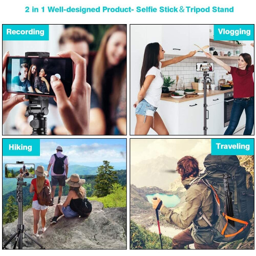 UBeesize 67'' Phone Tripod Stand & Selfie Stick Tripod 2