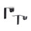 (Black) Kwik Hang 2 X Curtain Rod Bracket Holders High Quality 1