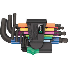 Wera Hex-Plus Multicolour 2 Juego de llaves Allen acodadas, sist. métrico, BlackLaser 950-9 - 05133164001