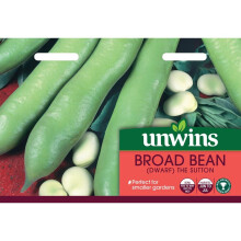 Unwins Grow Your Own Dwarf The Sutton Broad Bean Vegetable Seeds