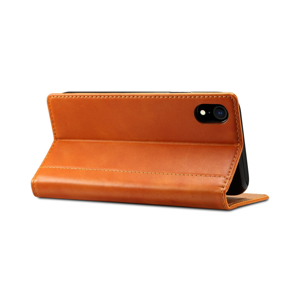 Protective Case For Iphone Xr Genuine Leather Magnetic Flip Wallet Kickstand Cover 6441594706208