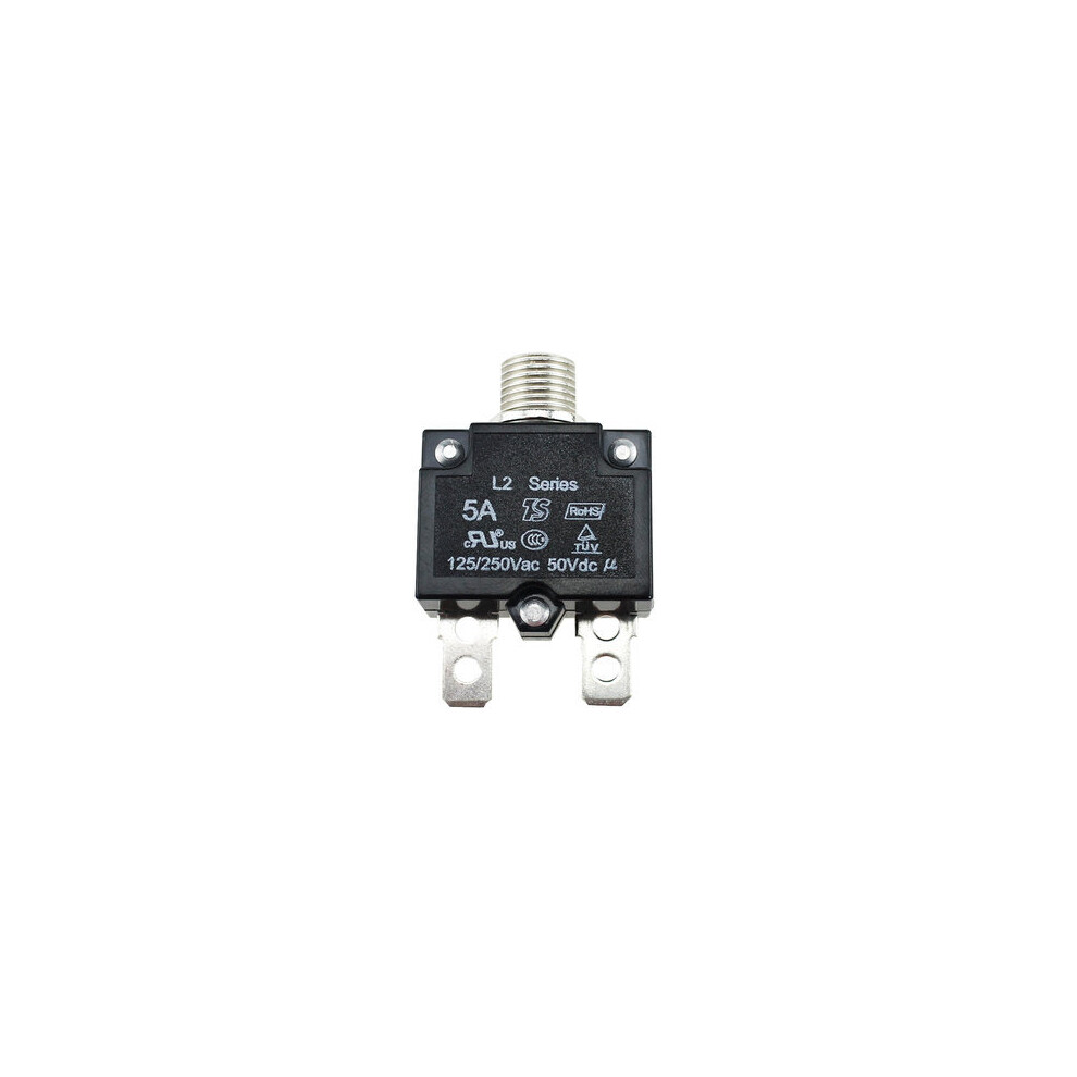 2 Pcs Ac 125-250V Push Button Reset Quick Connect Terminal Circuit Breaker Plastic 5202984960928