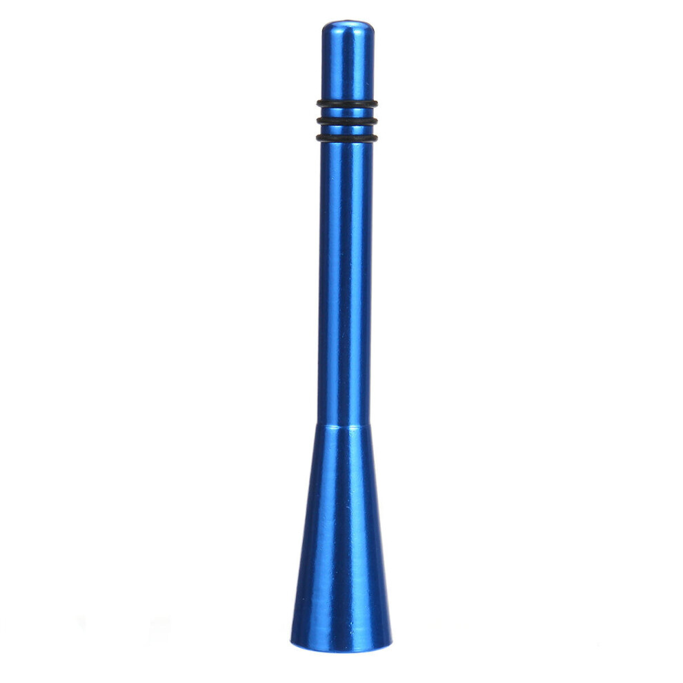Car Antenna Ariel Stubby Bee Sting Mast Roof Arial Fm Radio Aluminum Alloy Color Blue 8651935566066