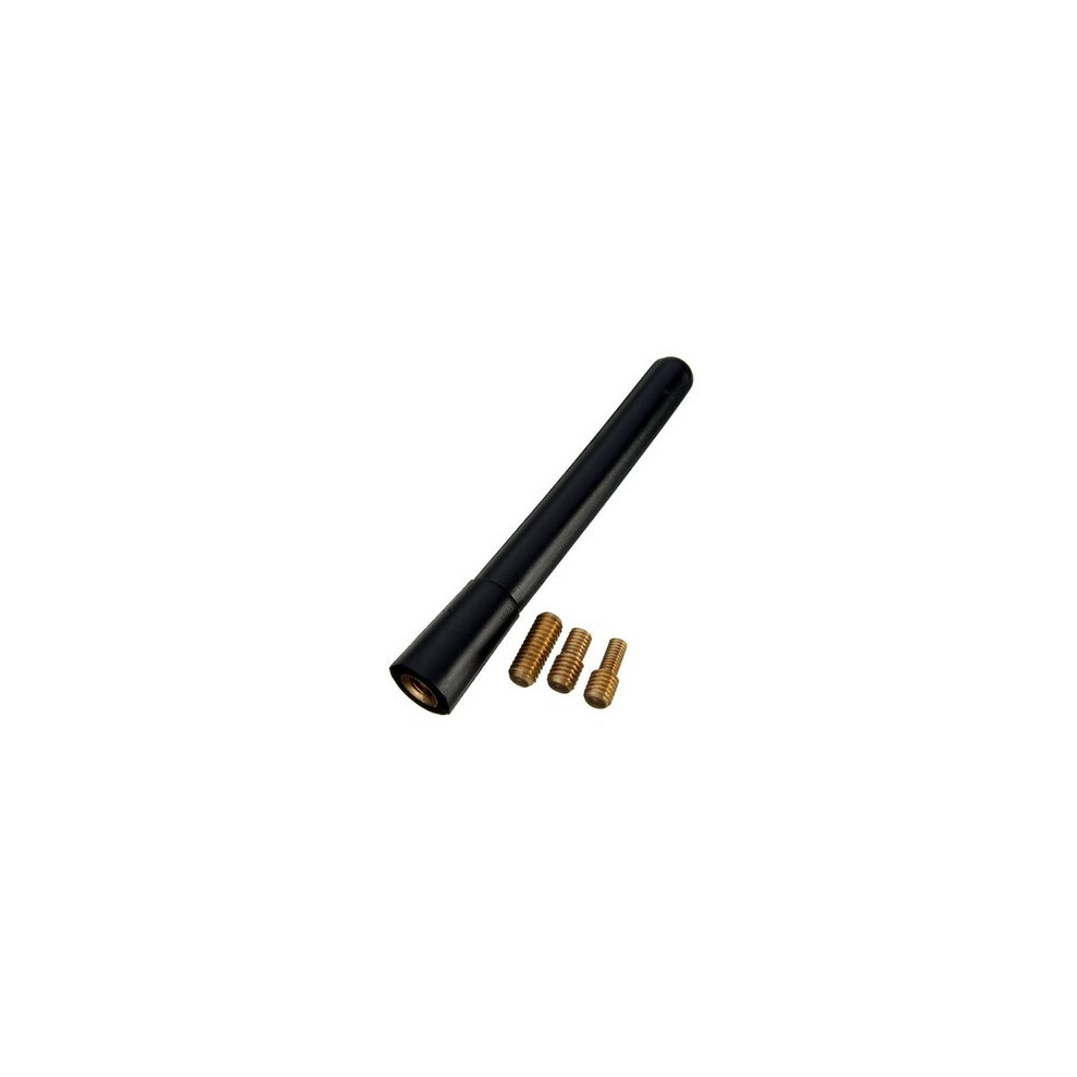 2 Sets Car Antenna Am Fm Radio Aerial Mast Screw Type Short Stubby Universal Black 840079318572