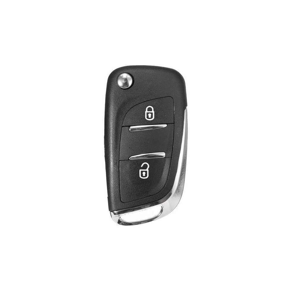 2 Btn Car Key Case Fob Fold Remote Uncut Blade For Peugeot 107 207 307 308 407 840079317896
