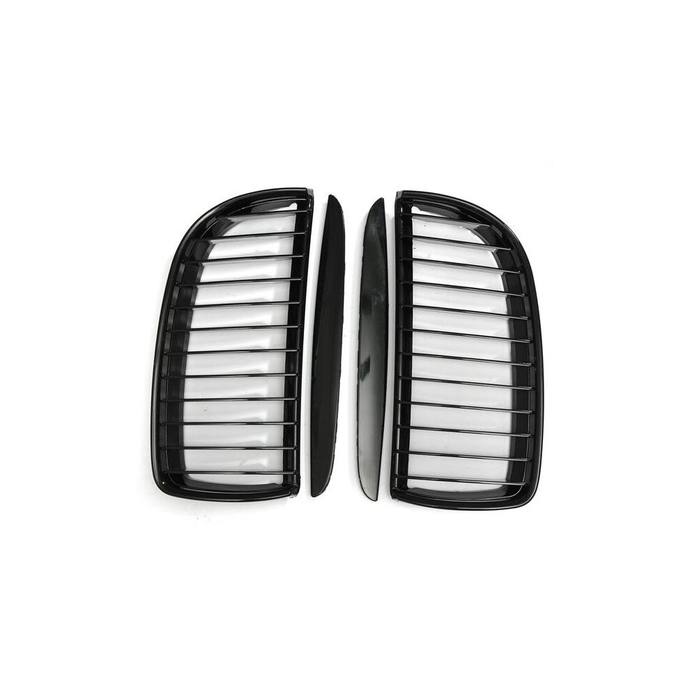 Front Kidney Grille Grill Gloss For Bmw E90 3-Series Sedan 2005-2007 Black 4191026511017