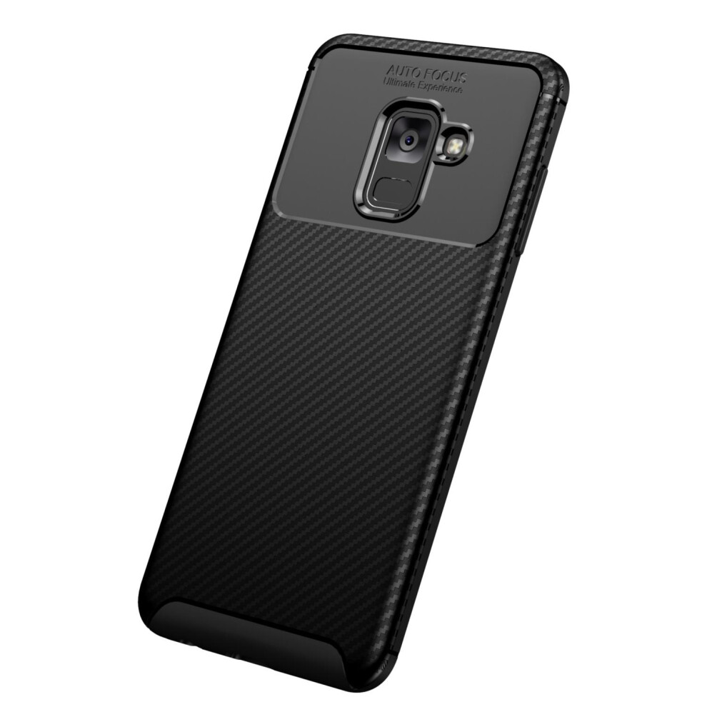 2Pcs Protective Case For Iphone A8 2018 Slim Carbon Fiber Fingerprint Resistant Soft Tpu 6441594711196