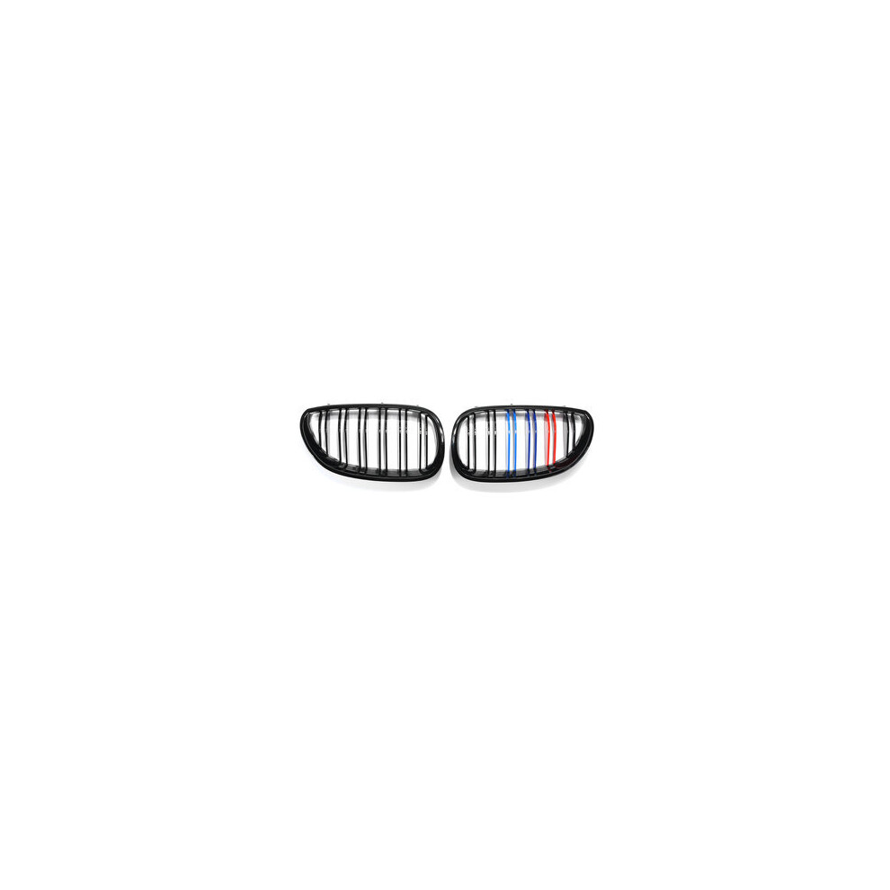 Car Gloss M-Color Front Kidney Grill Grille For Bmw E60 E61 04-09 Black 4191026507263