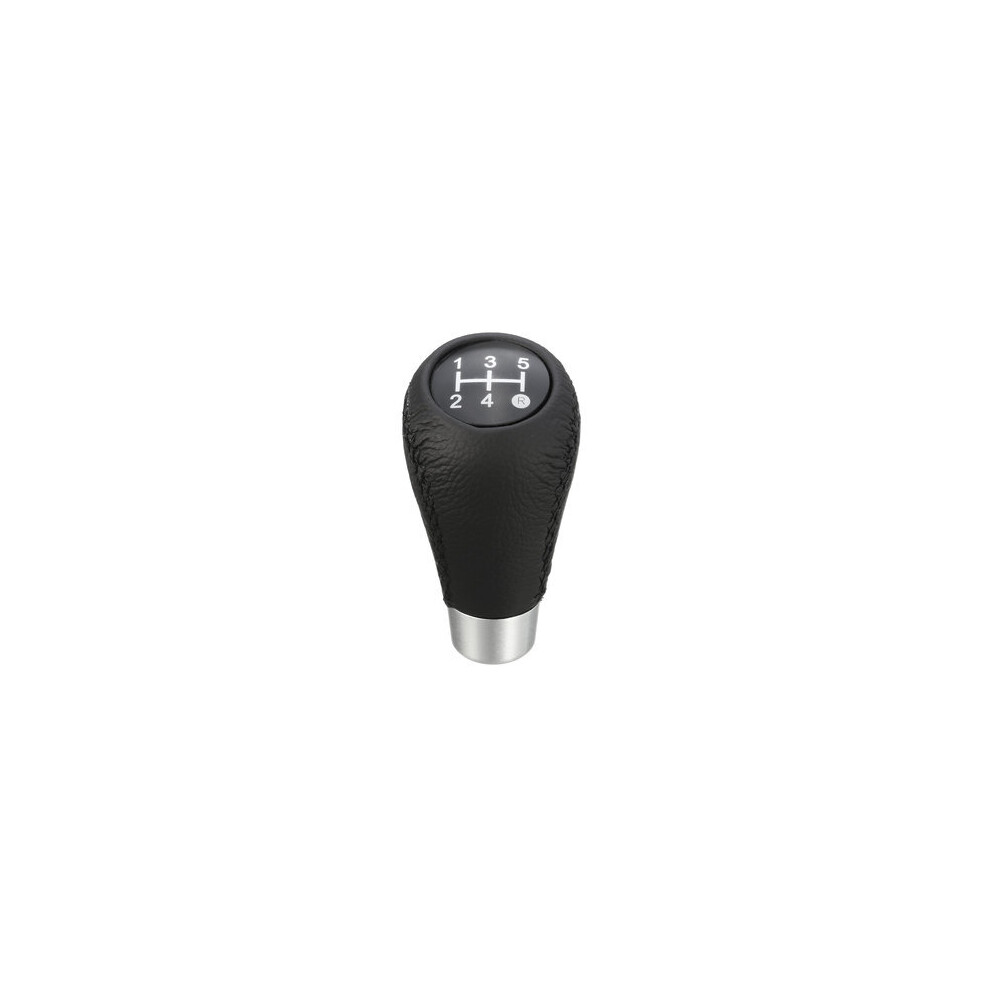 5 Speed Leather Stitch Manual Automobile Gear Stick Shift Knob Shifter Kit Black 5202984958925