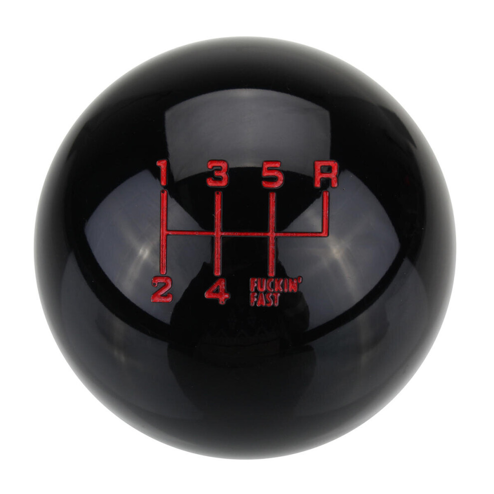 M16x1.5 6 Speed Round Ball Gear Shift Knob Short Throw Shifter Lever Universal Colour Black 5202984950462