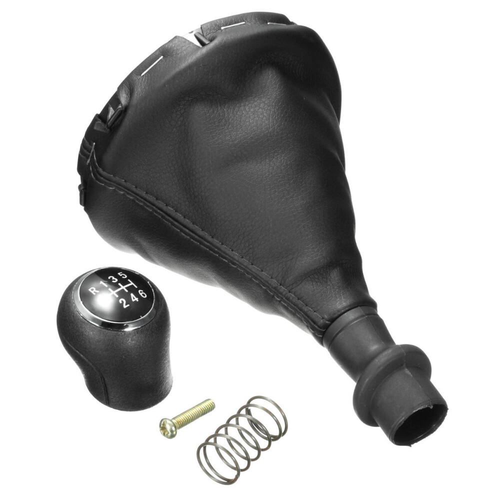 6 Speed Gear Shift Knob Gearstick Gaitor Gaiter Boot Cover For Vw Transporter T5 Black 840079077288