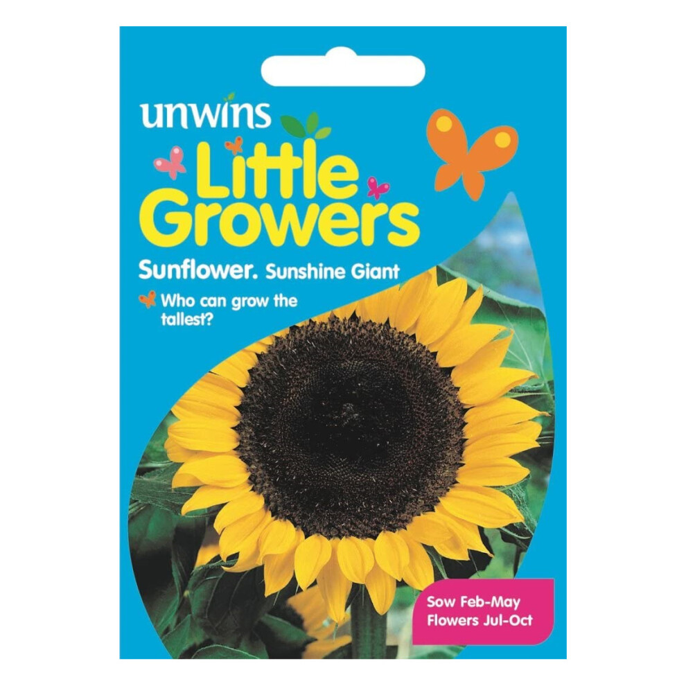 Unwins Grow Your Own Little Growers Giant Sunflower Flower Seeds Golden