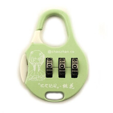 Clover Colourful 3 Digit Combination Padlock for Your School, Home, Locker, Bag, Diary - It's My Secret - Pastel Green
