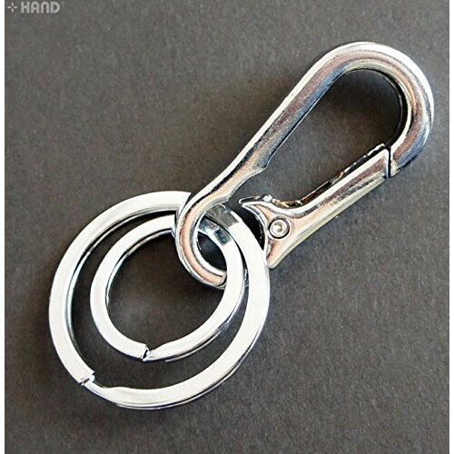 816 Solid All Metal Double Key Rings & Buckle - Pack of 2 1