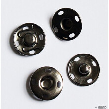 Metal Dark Copper Garments Inner Sewing Press Clip Buttons Assorted Sizes (15mm - pack of appx 50 sets - 46g)