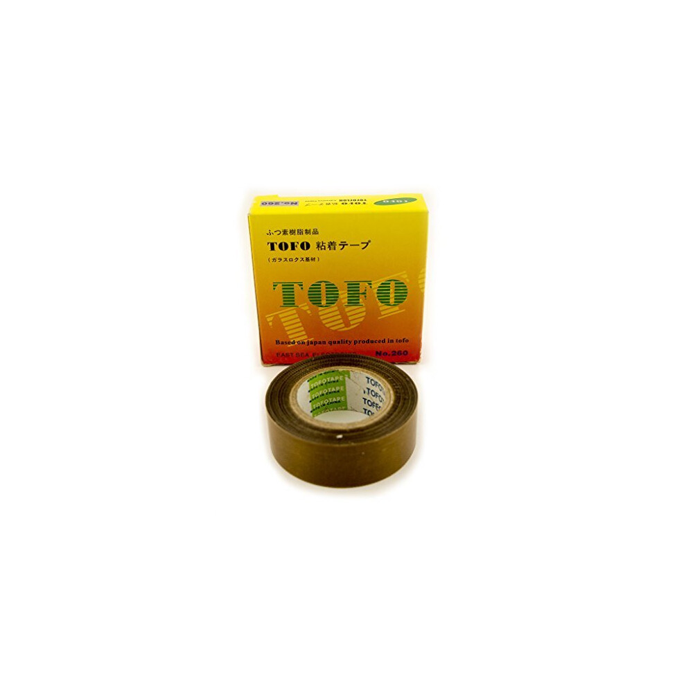 H-2601 Nitto Denko Tofoflon Adhesive Tape 10 M X 19 Mm X 0.13 Mm- Ptfe Coated Fiberglass Fabric With Silicone Adhesive, Brown 5055848031698