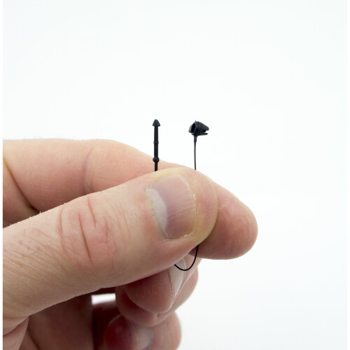 Black Tagging Fastener Loops with Lock - Appx 500 pcs per Bag (BLK 3")