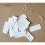 Plain White Small Paper Tags with Nylon Lock String - Appx 500 pcs 2