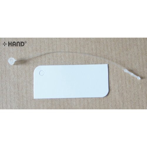 Plain White Small Paper Tags with Nylon Lock String - Appx 500 pcs