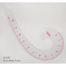 HAND Multi Purpose Comma Shape Curve Line Pattern Ruler NO.10-006- INCH, 12"