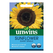 Unwins Grow Your Own Quick Growing Giant Single Sunflower Flower Seeds